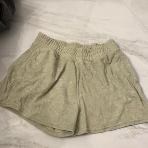 Women's green Terry Cloth Shorts